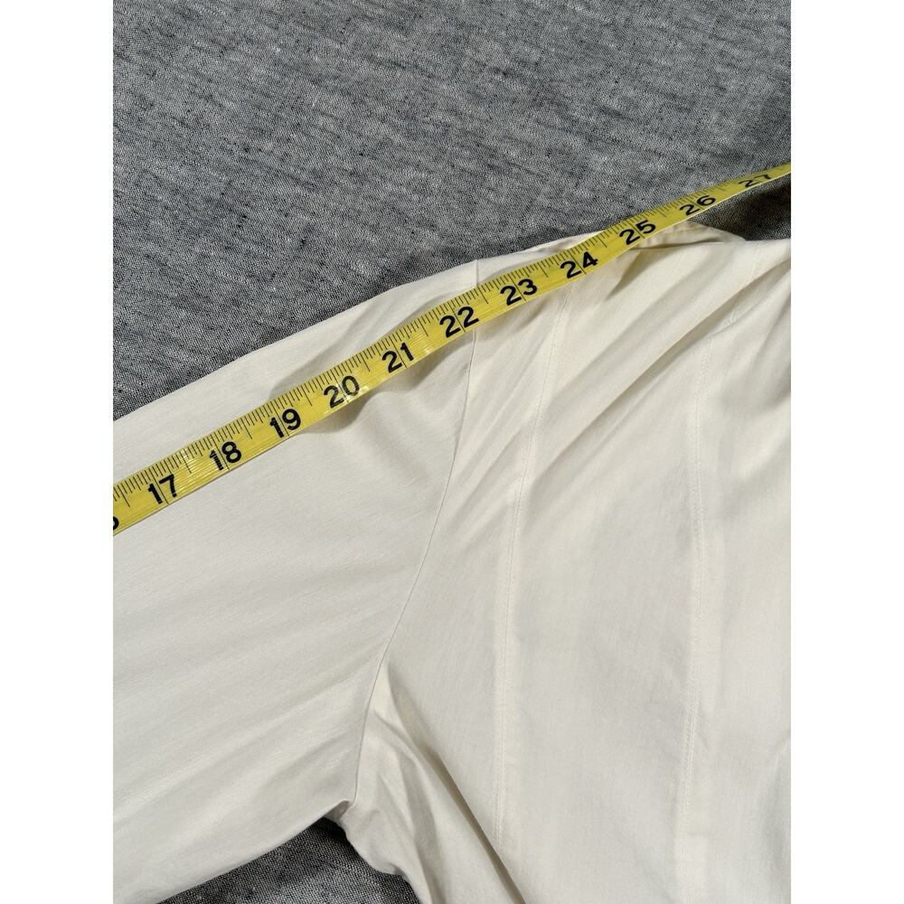 Burberry London Shirt Womens 8 White Long Sleeve Short Sleeve Button-Up Top - Picture 10 of 13